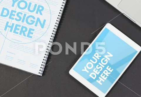 PSD website design template on the digital tablet screen PSD-Vorlage