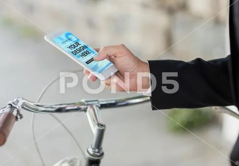 PSD website design template on the mobile phone screen PSD Template