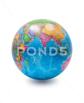 (PSD) World globe isolated on white background PSDテンプレート