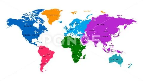 [PSD] World map with country and capital PSD Template