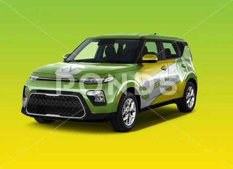 PSD Wrap Mockup - Kia Soul ~ PSD Template #247580206