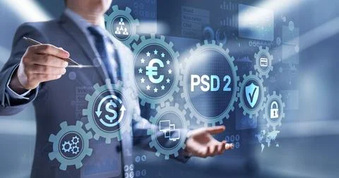 PSD2 Payment Services Directive Open Banking Payment service provider securit Stock Photos