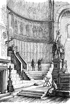 Pse of the Torcello Cathedral, Venice Lagoon, Italy, 1890 / Apse of the Torcello Ilustración de archivo
