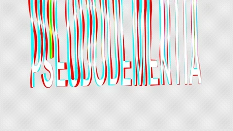 Pseudodementia. Animated text. Transparent Alpha channel. 4K video. Video stock 154043840