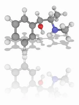 Pseudoephedrine drug molecule Stock Illustration