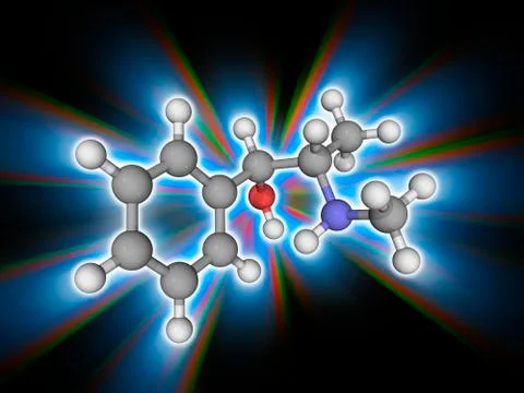 Pseudoephedrine drug molecule Stock Illustration