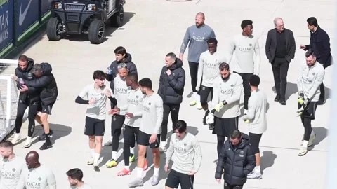PSG training session at Poissy, París, FR - 06 May 2024 Vídeos de archivo 274484251