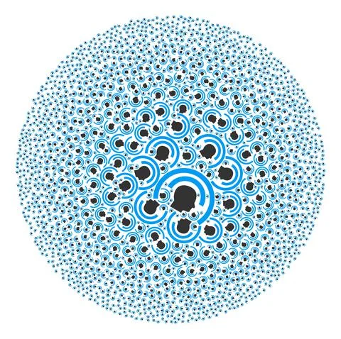 Psi Waves Icon Spheric Globula Mosaic イラスト素材