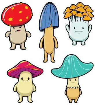 Psilocybin Magic Mushrooms Stockillustratie
