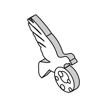 Psittacosis bird isometric icon vector illustration Stock Illustration