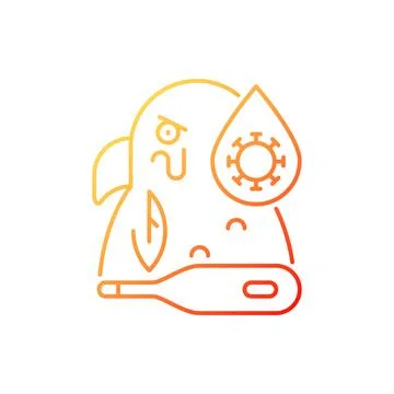 Psittacosis gradient linear vector icon Illustrazione stock