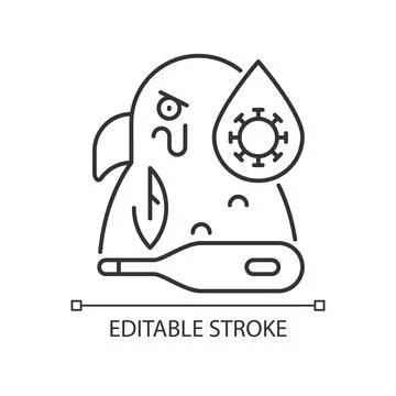 Psittacosis linear icon Stock Illustration