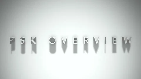 Psk overview 3D title animation white text on a white background Stock Footage 299748737