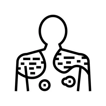 Psoriasis disease line icon vector illustration Illustrazione stock