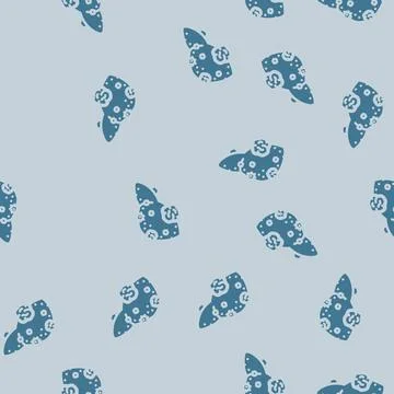 Psoriasis man disease glyph vector seamless pattern Stock Illustration
