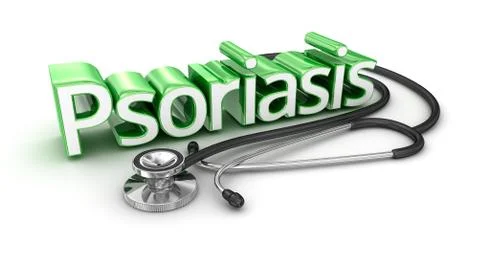 Psoriasis text, 3d Concept Illustrazione stock