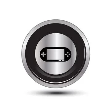 Psp button aluminum Stock Illustration