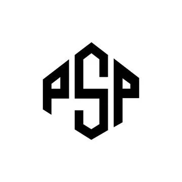 PSP letter logo design with polygon shape. PSP polygon and cube shape logo .. Stock Illustration