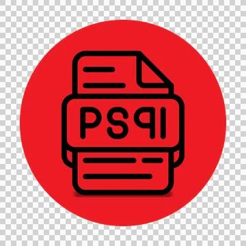 Psql file type icon. files and document format extension.  Stock Illustration