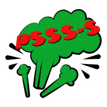 Pss-s sound effect icon, cartoon style Stock Illustration
