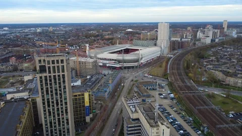 PSV Eindhoven Stadium Aerial 4K | Philips Stadion Drone View Netherlands Stock Footage 322696289