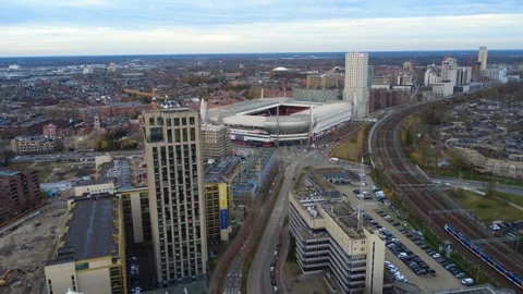 PSV Eindhoven Stadium Aerial 4K | Philips Stadion Drone View Netherlands Stock Footage 322696298