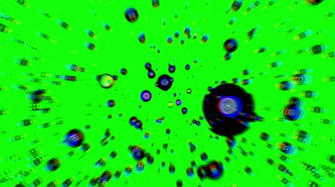 Psy Circle Particles on Green Loop Background Stock Footage 61690635