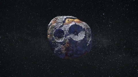 Psyche asteroid in space Stock Footage 144115957