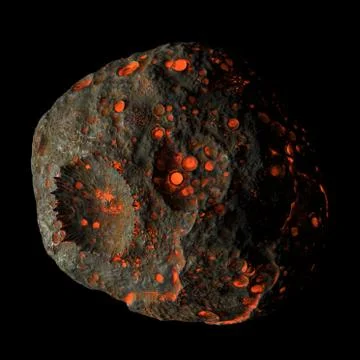 Psyche - Hot asteroid, 3d rendering Ilustración de archivo
