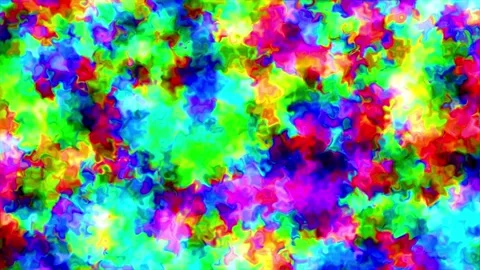 Psychedelic 3D patterned liquid gradients with abstract lines and dynamic Stock Footage 342777401