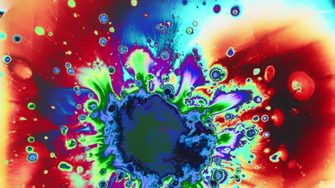 Psychedelic abstract background colorful neon acid Stock Footage 134672088