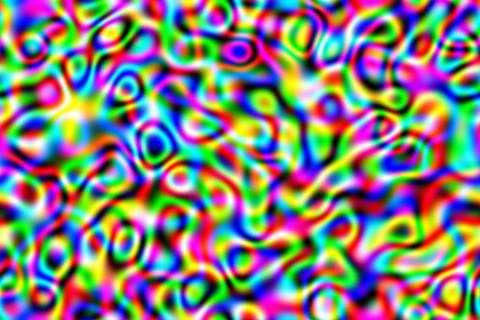 Psychedelic abstract background with curves and loops in bold saturated color Stock Illustration