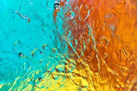 Psychedelic abstract background made from oil reflecting light Stock Illustration