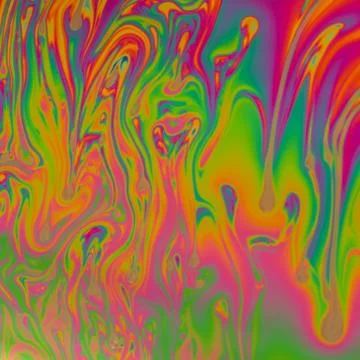Psychedelic abstract background made from soap bubble reflecting light Stock Photos