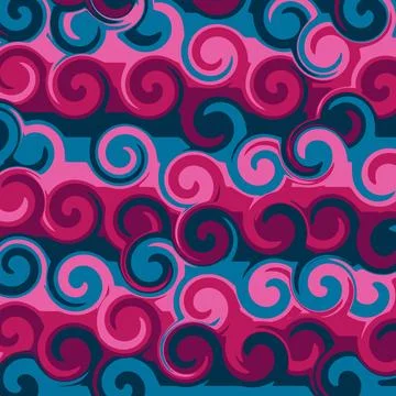 Psychedelic abstract background, mixed acrylic paint marble texture, colorful Stock Illustration