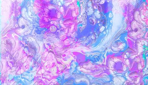 Psychedelic abstract background with mixed acrylic paints. Design Trend: Psyc Stock Photos