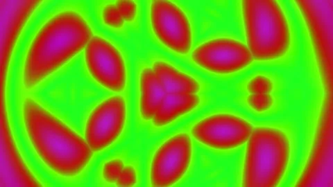 Psychedelic abstract background with neon geometric pattern and vibrant glo.. Stock Footage 339789911
