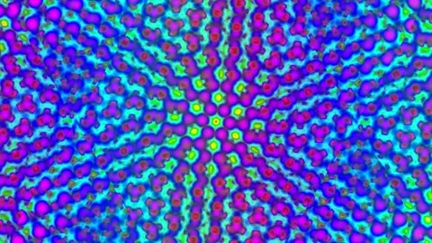 Psychedelic abstract background pattern: vibrant, flowing geometric fractal.. Stock Footage 339346097