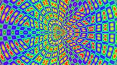 Psychedelic abstract background pattern with vibrant neon geometric optical.. Stock Footage 339497589