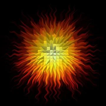 Psychedelic abstract burst background Stock Illustration