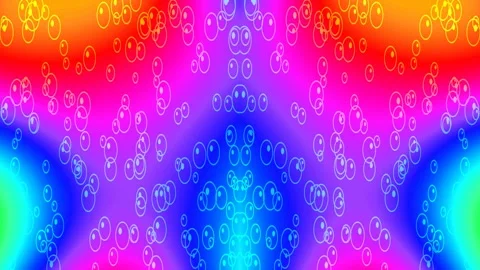 Psychedelic abstract color gradient background with vibrant bokeh effects Stock Footage 336770829