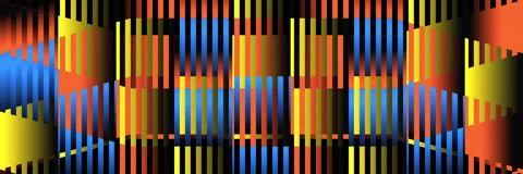 Psychedelic Abstract Color Striped Op Art Seamless Loop Stock Footage 341394912
