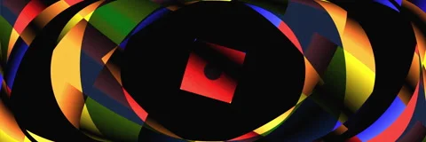 Psychedelic Abstract Color Striped Op Art Seamless Loop Stock Footage 341394960