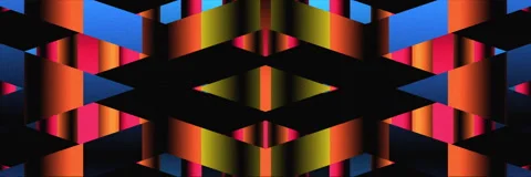Psychedelic Abstract Color Striped Op Art Seamless Loop Stock Footage 341394963