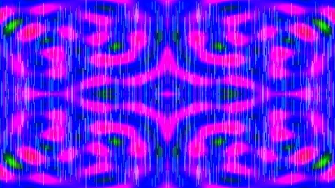 Psychedelic abstract digital wave pattern in neon cyan and lime green tones Stock Footage 339344765