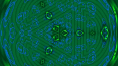 Psychedelic abstract energy loop | Hypnotic geometric visualizer in warm te.. Stock Footage 336880828