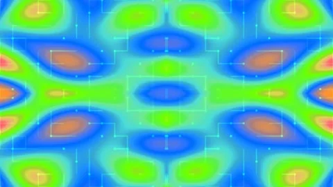 Psychedelic abstract fluid background with vibrant rainbow gradient symmetry Stock Footage 336533563