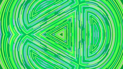 Psychedelic abstract fluid geometry loop with glowing neon gradient backgroun Stock Footage 336768389