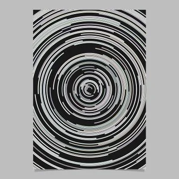 Psychedelic abstract flyer background template from concentric circular lines Stock Illustration