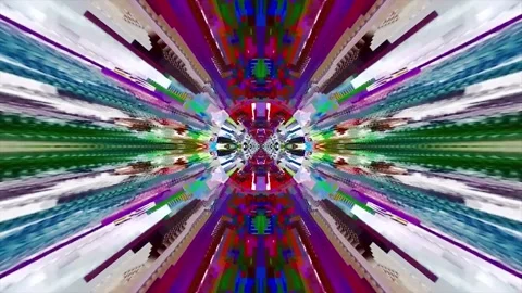 Psychedelic abstract fractal background seamless loop Stock Footage 196754278